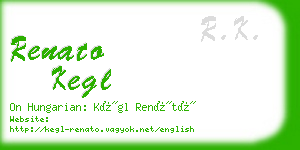 renato kegl business card